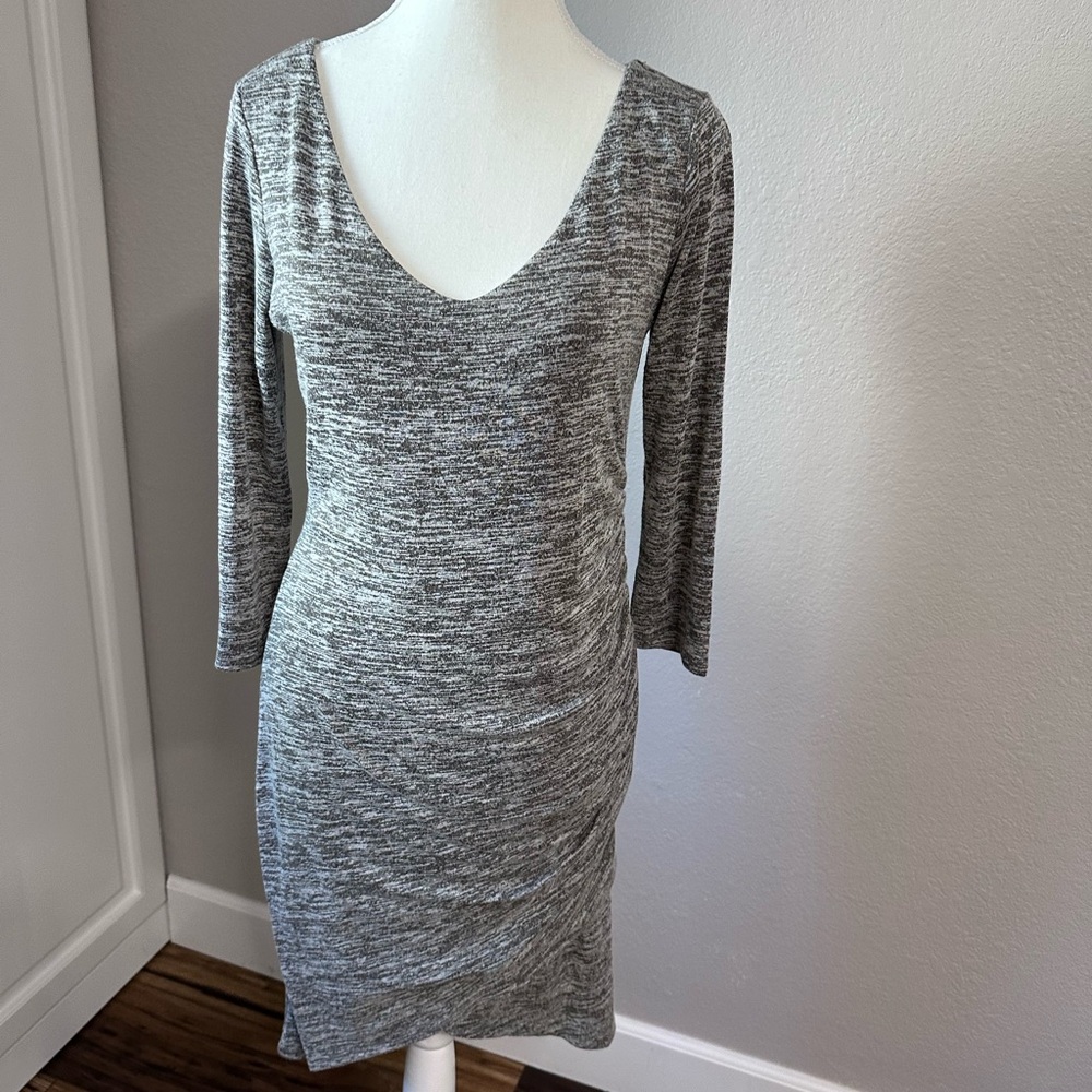 Free Press Heather Gray Long Sleeve Dress